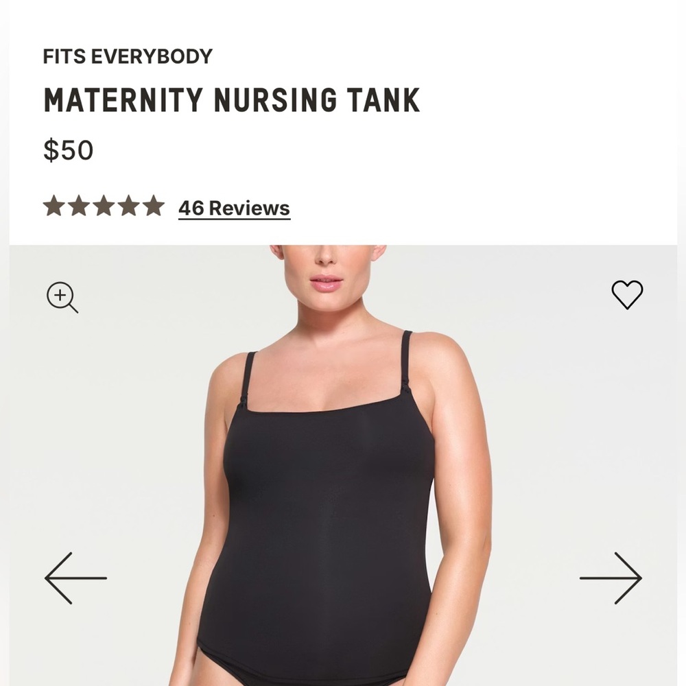 Set of 2 SKIMS Black Maternity Nursing Tank